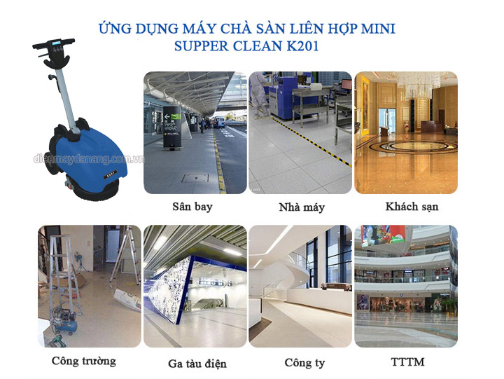 máy chà sàn liên hợp mini Super Clean K201 tại Đà Nẵng