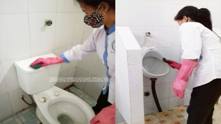 vệ sinh nhà mới xây tại Đà Nẵng
