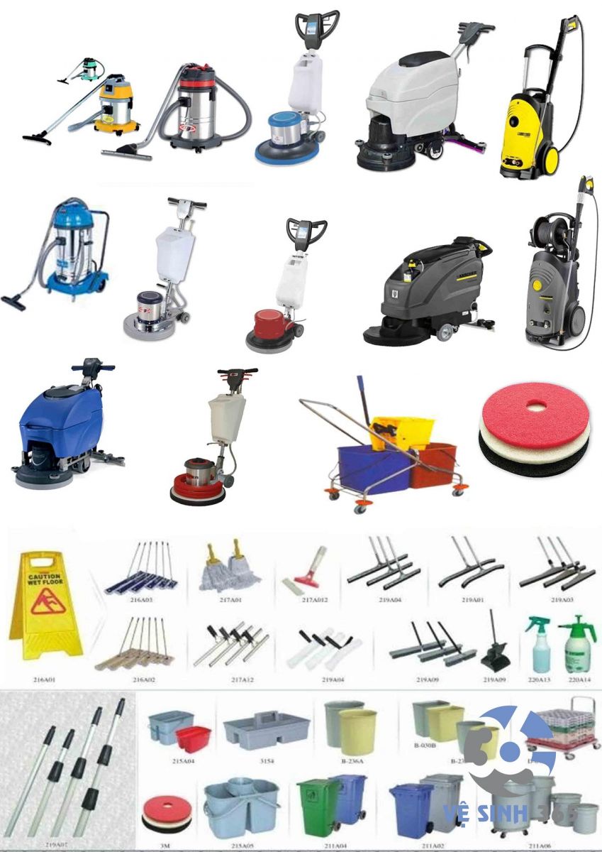 dụng cụ vệ sinh khách sạn nhà hàng