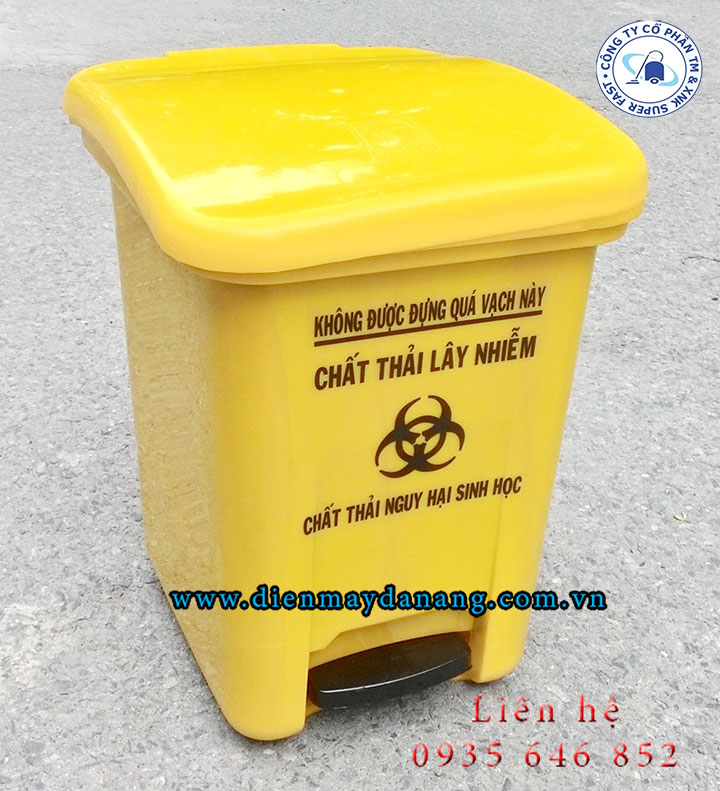 thùng rác y tế tại Quảng Nam màu vàng