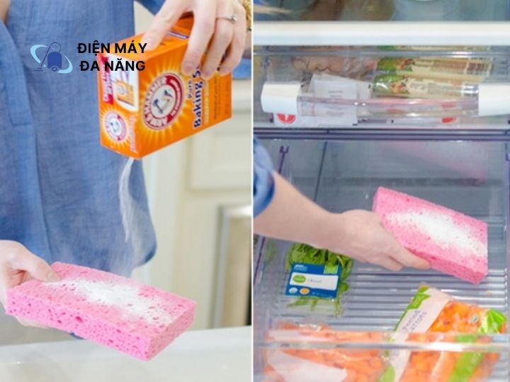 Khử mùi tủ lạnh hôi bằng baking soda