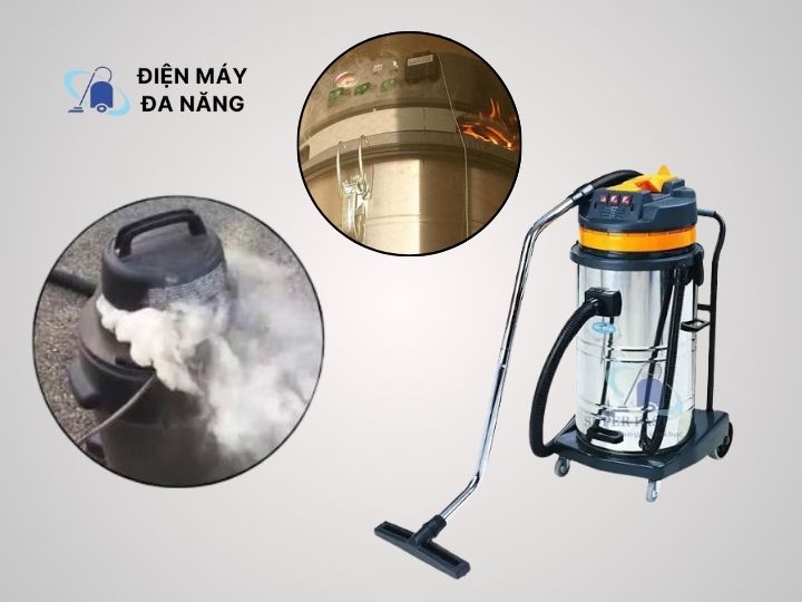 Bị chập điện, có mùi khét 