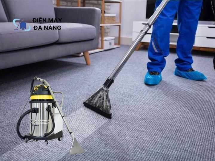 Chuẩn bị dụng cụ vệ sinh giặt thảm
