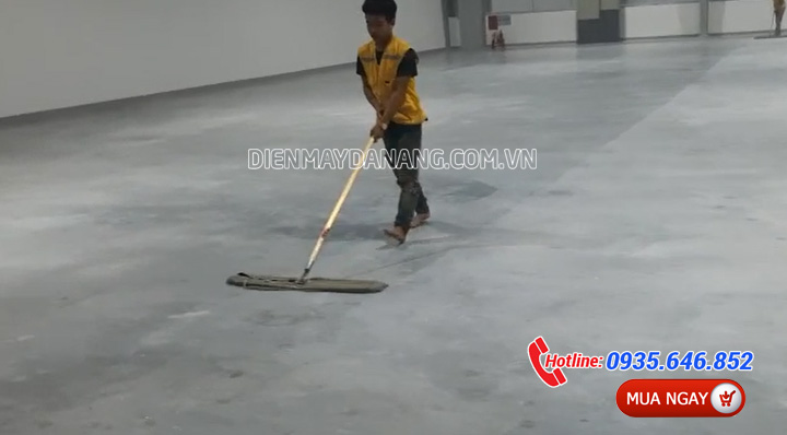 dust lau sàn nhà xưởng