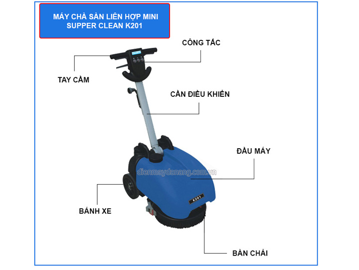máy chà sàn liên hợp mini Super Clean K201 tại Đà Nẵng