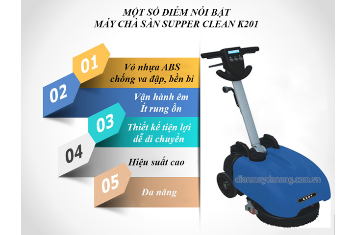 máy chà sàn liên hợp mini Super Clean K201 tại Đà Nẵng