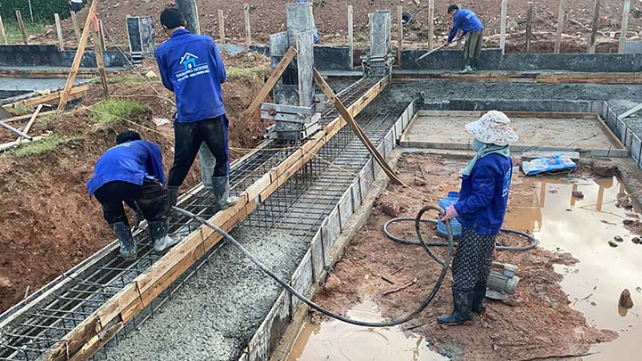Ứng dụng máy đầm dùi trong xây dựng