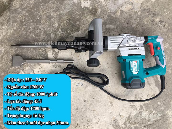 Thông số máy khoan đục bê tông Total giá rẻ