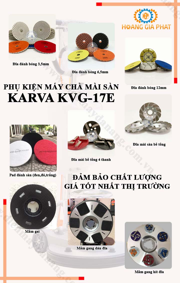 Phụ kiện máy mài sàn bê tông Karva 17E