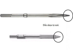 So sánh mũi đục nhọn tự mài và mũi đục nhọn thường