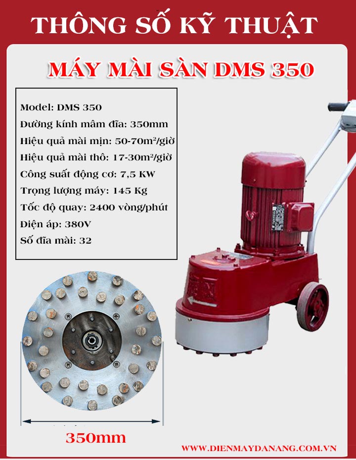 máy mài sàn bê tông dms 350 màu cổ điển