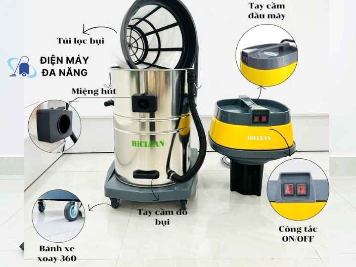 Ưu điểm nổi bật của máy hút bụi Hiclean HC 70 