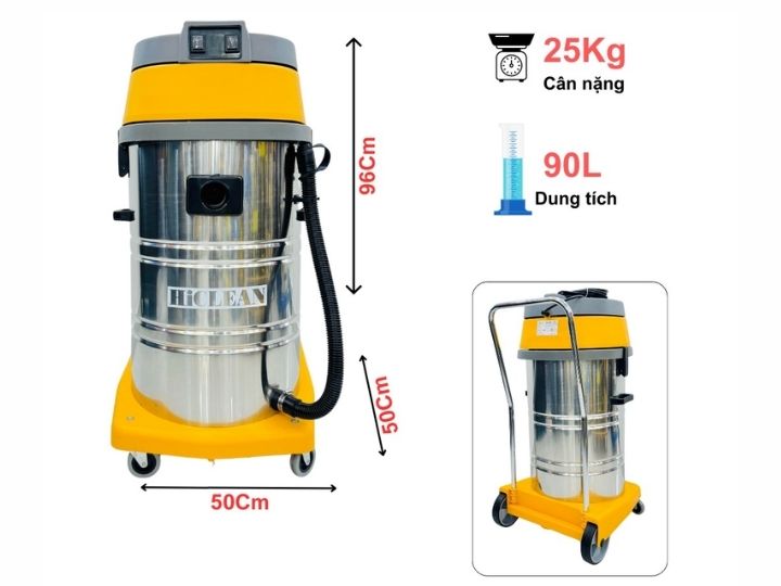 Đặc điểm nổi bật của máy hút bụi Hiclean model HC-90